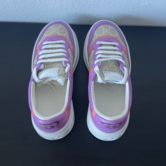Gucci Lavender and Pink Logo Sneakers - Picture 4 of 7